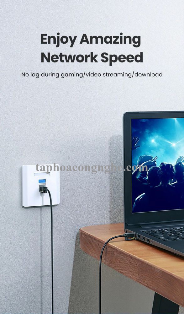 Ugreen 80419 5M 10Gbps màu đen cáp mạng CAT7 siêu mỏng nhỏ 0.38mm NW149 30080419